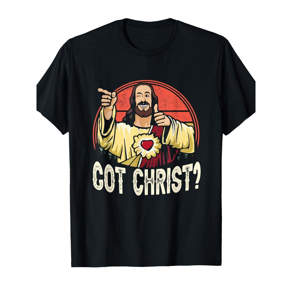 Men's Funny "Got Christ?" Jesus Graphic T-Shirt - Crew Neck Short Sleeve Tee with Religious Humor Print, Casual Wear for Christmas Gifts & Daily Outfits, Humorous Apparel