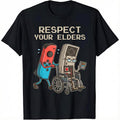 Funny Retro Gamer Graphic T-Shirt Soft Cotton Tee Vintage Console Old School Gaming Lover Gift Unique Humor Design for Men Women - Casual
