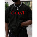 Men's Funny Jesus Christian Printed T-Shirt Goat God Over All Things Casual Round Neck Short Sleeve T-Shirt