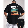 sun salt sand Double-Sided Printed Men'S T-Shirt, Perfect for Travel Enthusiasts' Unique Outfits
