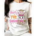 Nutty For Easter Bunny Rabbit Top Hat Shirt Women Funny Easter Gift Tee Spring Holiday Costume Party Wear