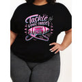 cancer awareness football Women's Plus Size Sports Short Sleeve T-Shirt