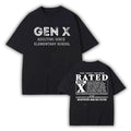 Gen X Traits T-Shirt, “This Adult Has Been Rated” Funny Saying, Vintage Retro Unisex Tee, 80s 90s Nostalgia Top