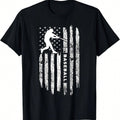 American Flag Baseball Apparel - Vintage Baseball T-Shirt