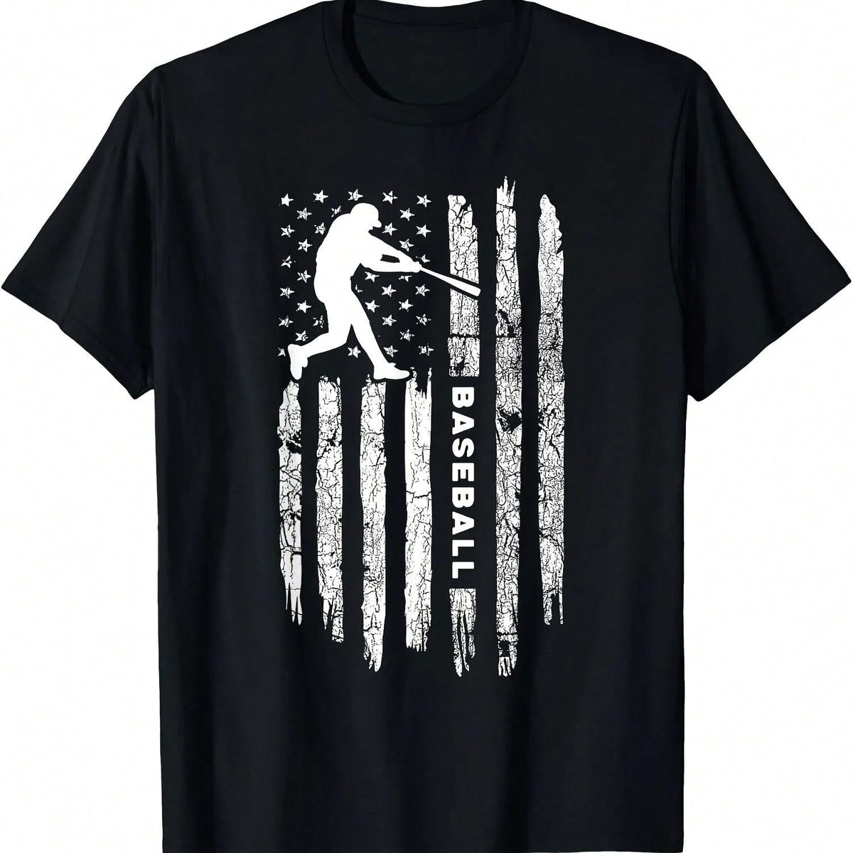 American Flag Baseball Apparel - Vintage Baseball T-Shirt