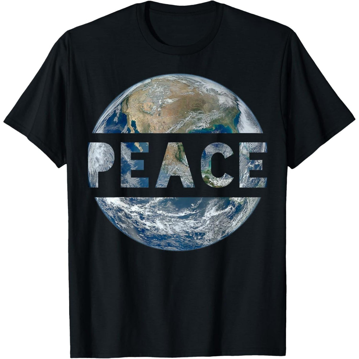“World Peace On Earth” T-Shirt | Conscious Humanity Love & Kindness Graphic Tee, 100% Cotton Casual Top