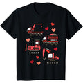 Kids Valentines Day Construction Trucks Funny Boys Kids Toddler T-Shirt