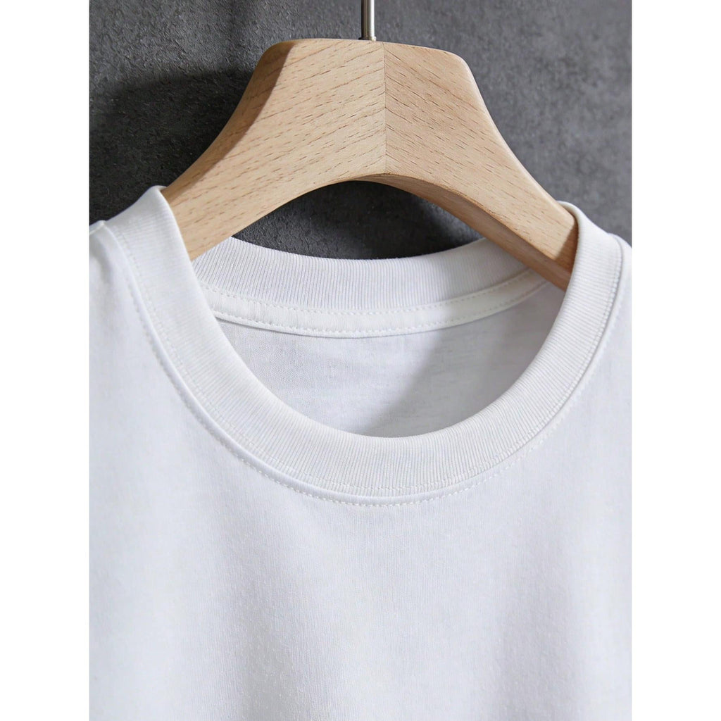 [Mind Over Matter T-Shirt] High Elasticity Cotton Men's "Mind Over Matter" Graphic T-Shirt | Loose Fit Short Sleeve Round Neck For Casual & Sports Wear, Spring/Fall Streetwear Essential, Durable Fabric, PLUS SIZE