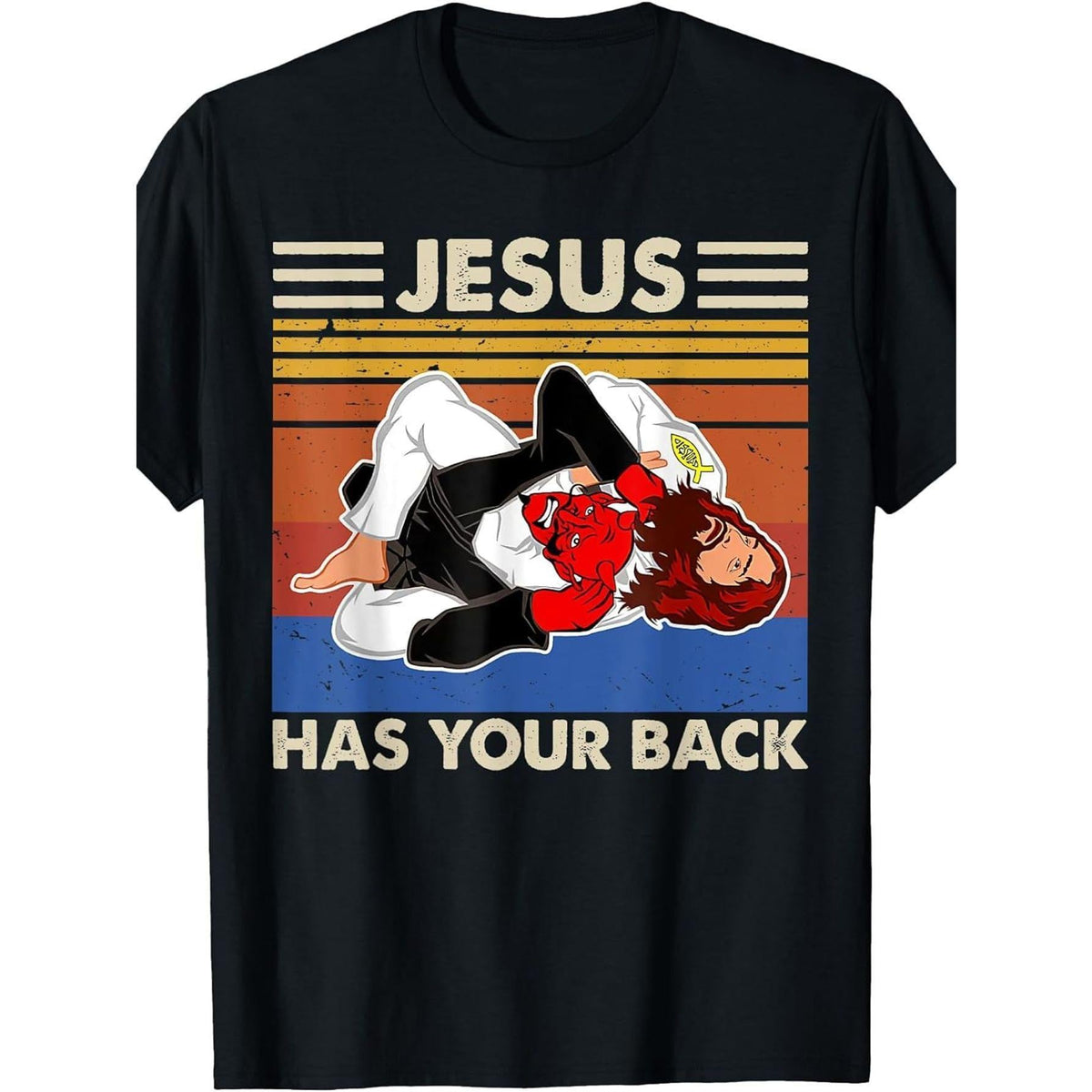 Has Your Back Brazilian Jiujitsu T-Shirt | Funny Crew Neck Tee with Stylish Print, Casual , Perfect Daily Wear