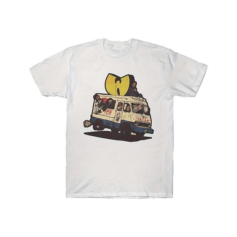 Wutang Take The Bus To Gather T-Shirt Cotton Heat Transfer Printed T-Shirt Gifts for Boyfriend Gifts