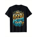 Men's 100% Cotton Inspirational Christian Duck Graphic T-Shirt - Menswear Short-Sleeve Hemmed Top with Stretch, Loose Fit, Machine Washable for Summer Holidays