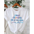 Women's Printed T-Shirt - 'Mom, Grandma, Great-Grandmother, I'm Getting Better' Colorful Letter Print Round Neck Short Sleeve Casual Top
