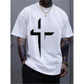 Men’s Casual Graphic Print T-Shirt,Modern Street Style,Short Sleeve Everyday Wear, All-Season Essential