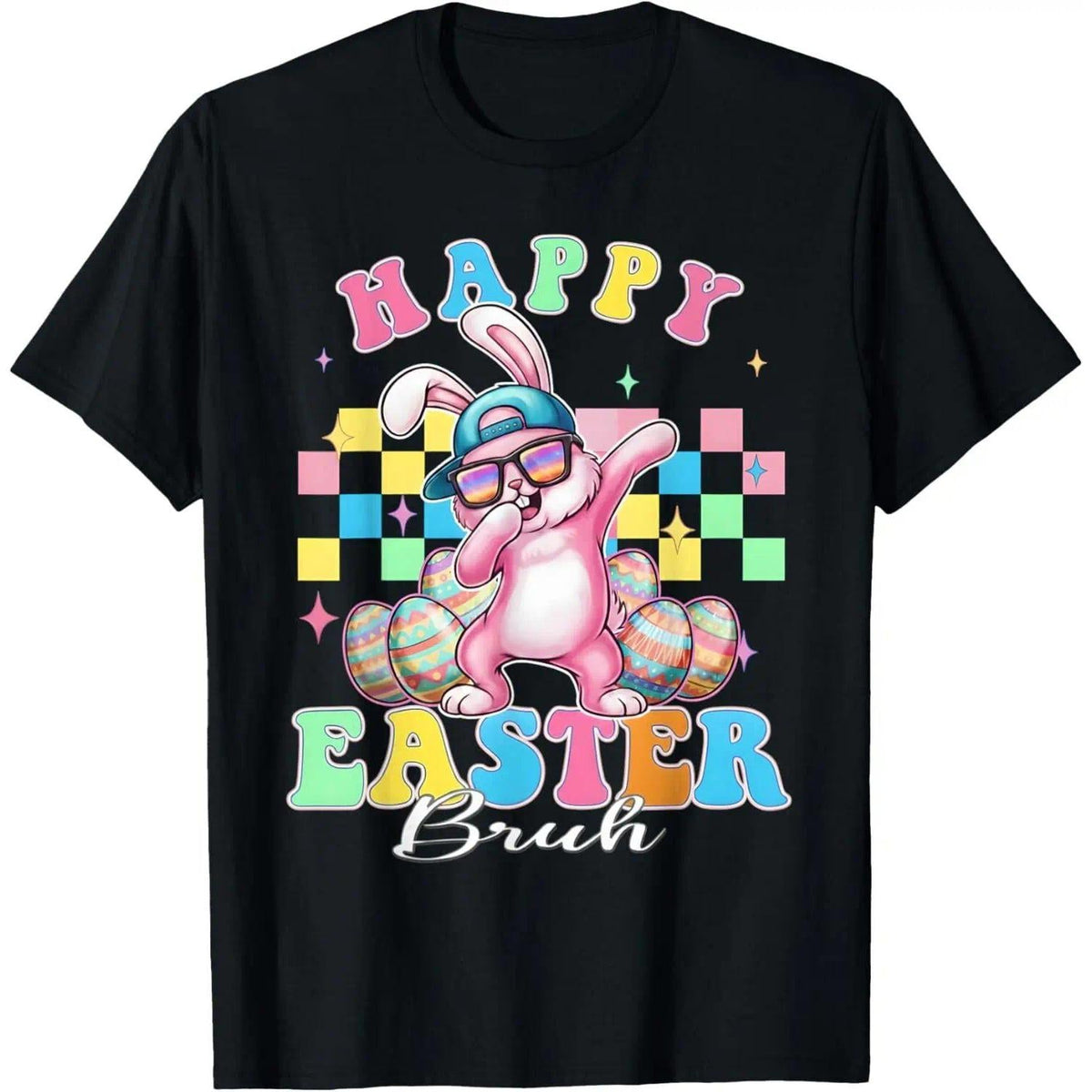Funny Dabbing Bunny Happy Easter for Adult T-Shirt