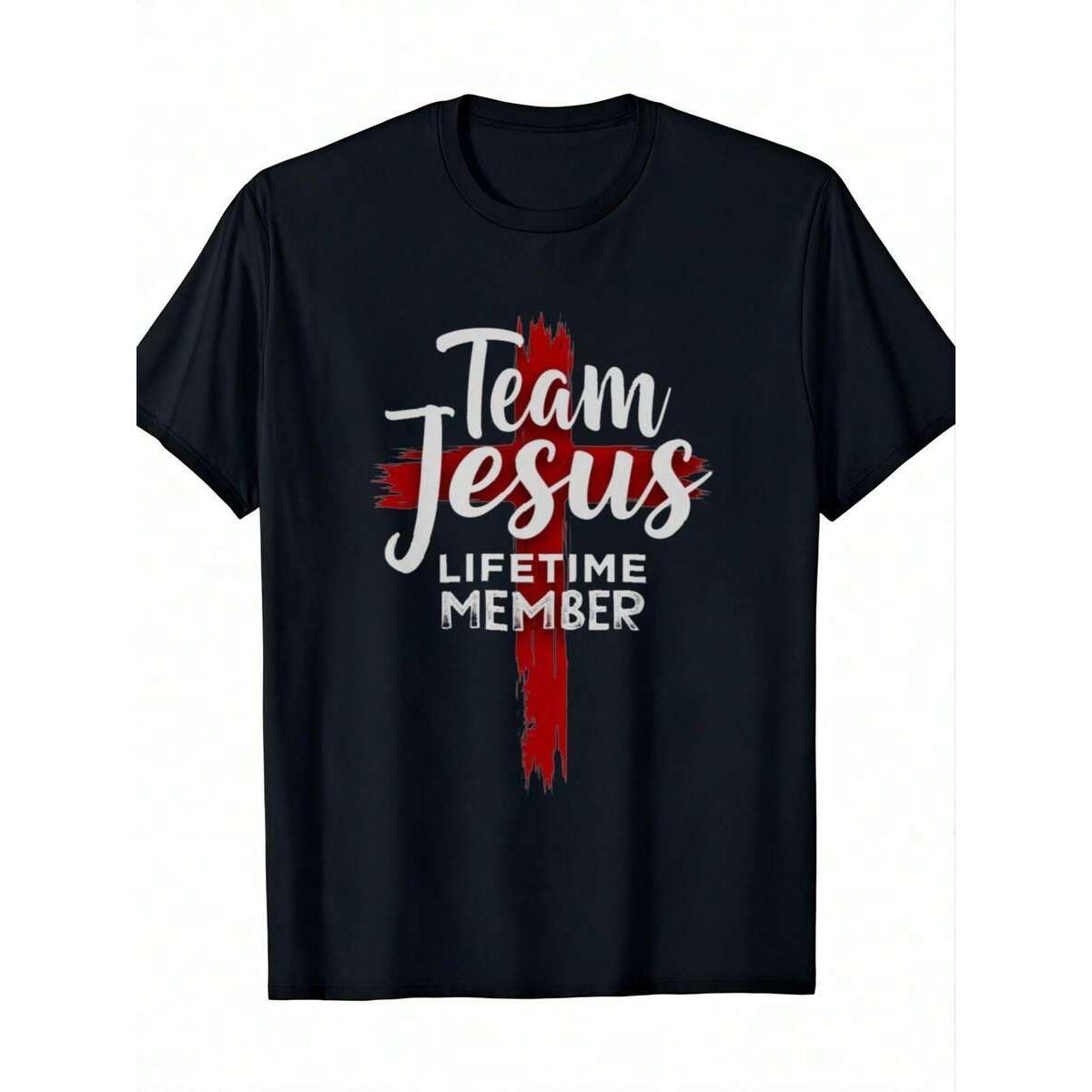 God Faith T-Shirt Jesus Team Christian For Men & Women - 100% Cotton Soft Crewneck Tee With Inspirational Print For Lifetime Members