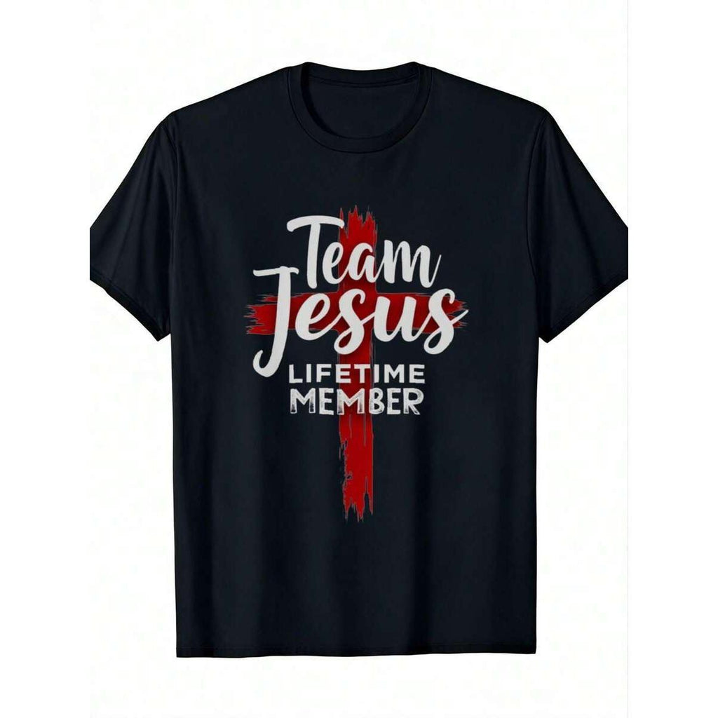 God Faith T-Shirt Jesus Team Christian For Men & Women - 100% Cotton Soft Crewneck Tee With Inspirational Print For Lifetime Members