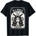 “In a World Full of Eves, Be Yourself” Feminist Quote T-Shirt | Women’s Empowerment Tee | 100% Cotton Casual Top