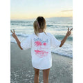 2026 Summer ShirtSALTY SOUL Women's Spring/Summer New Coconut Tree & Sunshine Print Casual Round Neck Short Sleeve T-Shirt, Fashion Versatile, Essential Daily & Vacation Wear. Vacation Printed T-Shirt For WomenLoose And Comfortablesummer Tops