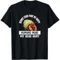 Funny Hermit Crab Lover T-Shirt - "Hermit Crabs Make My Head Hurt" Saying & Crab Graphic Tee - Soft Breathable 100% Shirt for Men & Women - Relaxed Fit Unisex Sizes S-XXXXXL - Machine Washable Crab Lover Gift for Beach, Gym