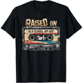 Raised On Old School Hip Hop Tshirt Cassette Graffiti Rap T-Shirt 100% Cotton Unisex Comfortable Casual Sports Tee