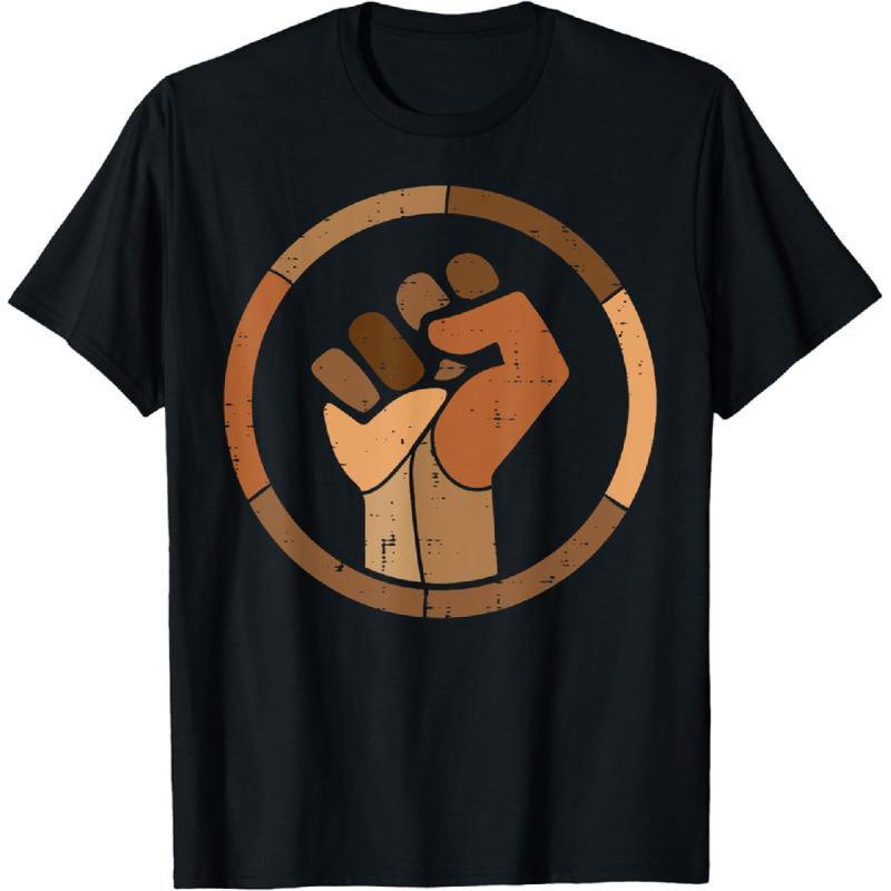 Black History Melanin Fist African Pride Men Women Kids Shortsleeve T-Shirt,Menswear Casual Streetwear Tshirt Tops