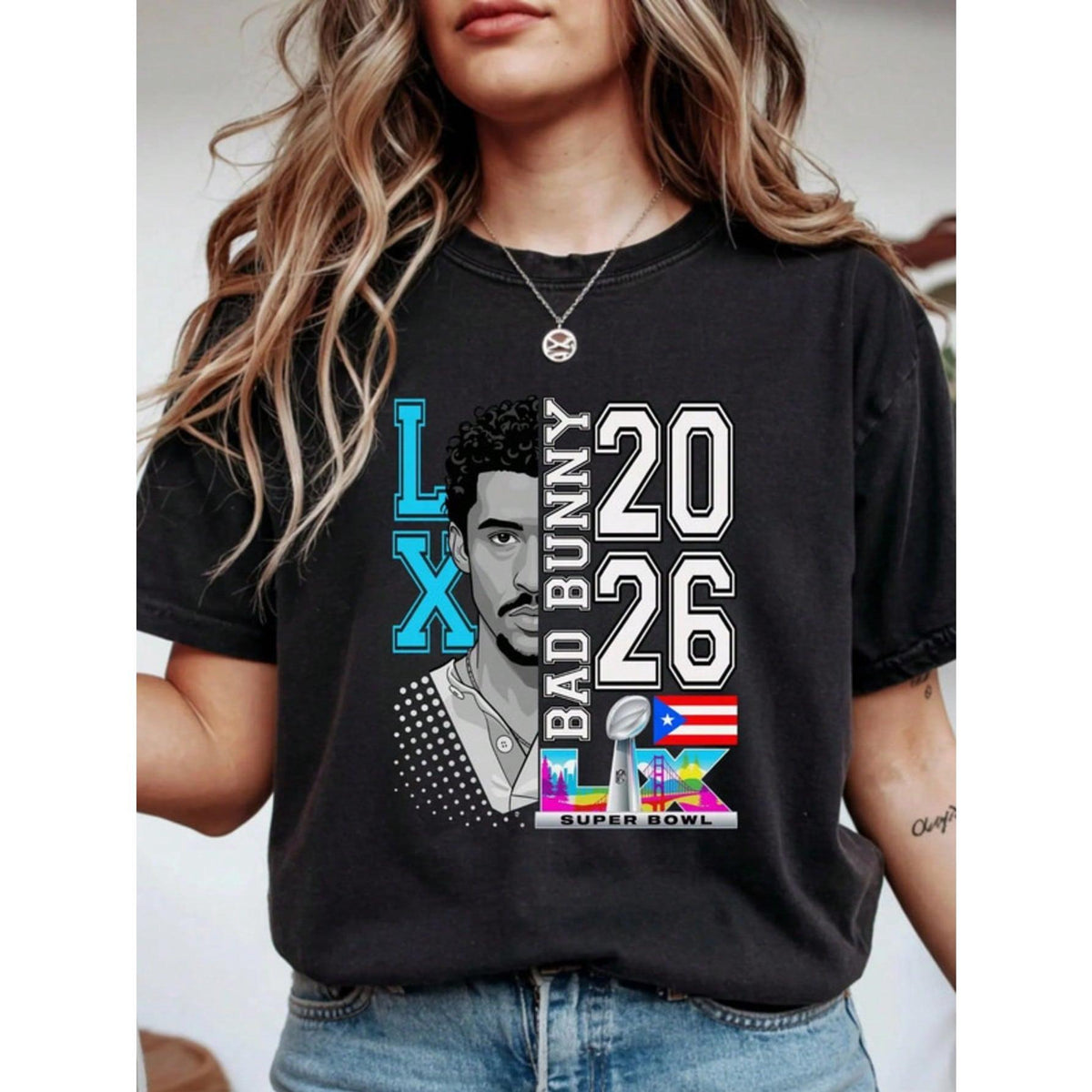 Bunny Bowl LIX T-Shirt, Miami Graphic Tee, Benito Bowl Shirt, Puerto Rico Coqui Frog Tee,