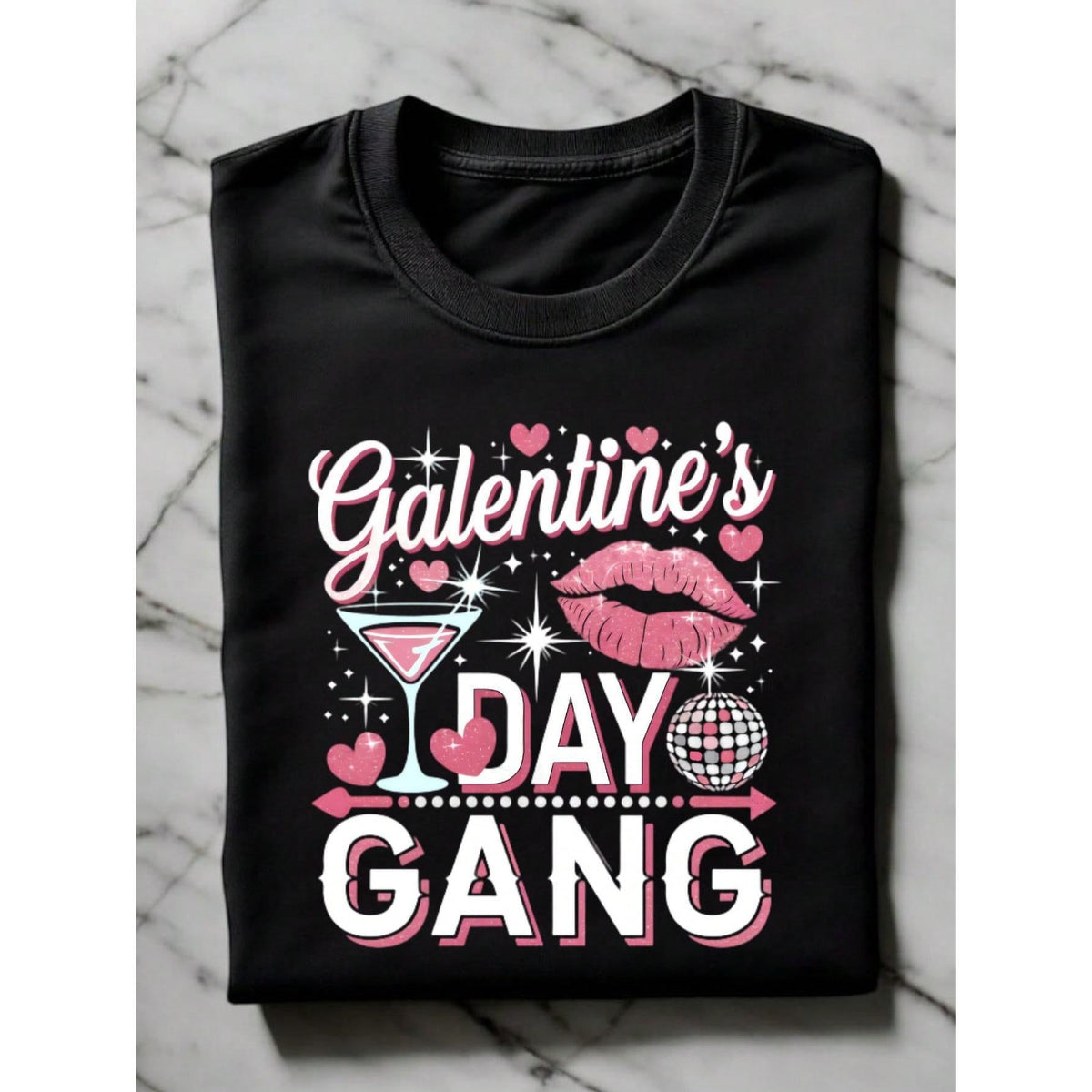 Galentine's Gang T-Shirt, Girls Galentine Crew Shirt, Friends Valentine Matching Tee, Women Valentines Gift, Galentine Group Short Sleeves Shirt TF3085