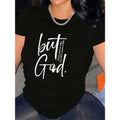 “But God” Christian T-Shirt | Women's Black Faith Tee | 100% Cotton Crew Neck | Medium Stretch Casual Top | Spring Summer Fall