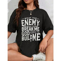 100% Cotton Unisex Inspirational Christian Religious Faith Based God Themed T-Shirt Women's Men's Graphic Tee,Casual Short Sleeve Shirt