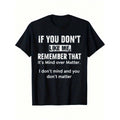 Man S' Witty Quote Print Black TShirt, Crew Neck, Casual Cotton Tee, Medium Stretch Knit Fabric, Regular Fit For Boys& Man, Perfect For Spring/Summer/Fall