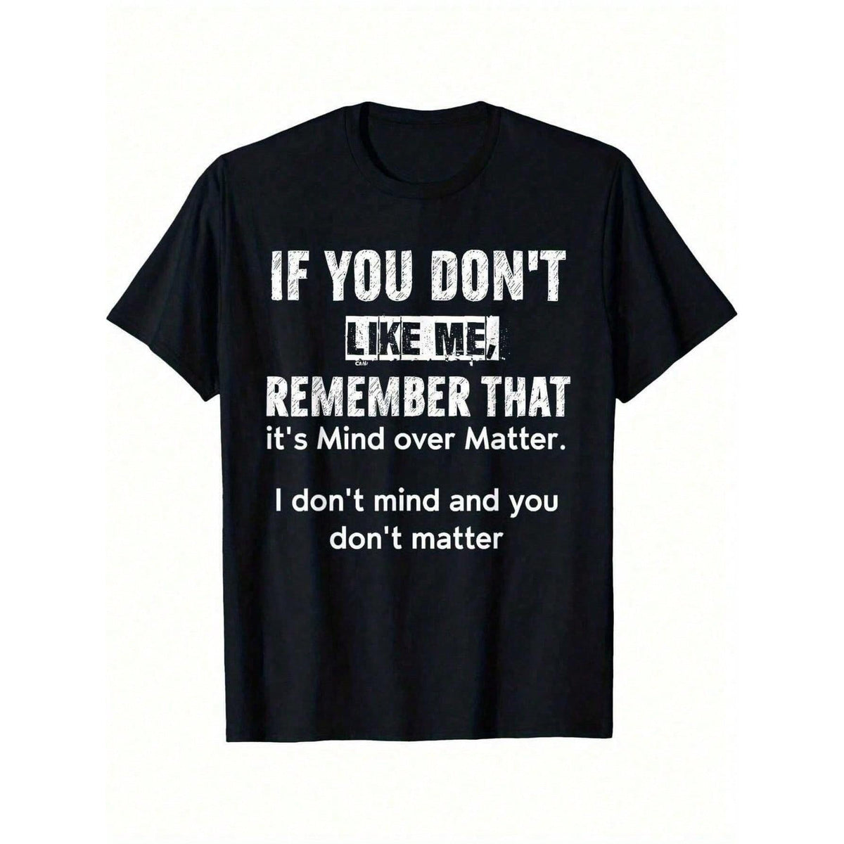 Man S' Witty Quote Print Black TShirt, Crew Neck, Casual Cotton Tee, Medium Stretch Knit Fabric, Regular Fit For Boys& Man, Perfect For Spring/Summer/Fall