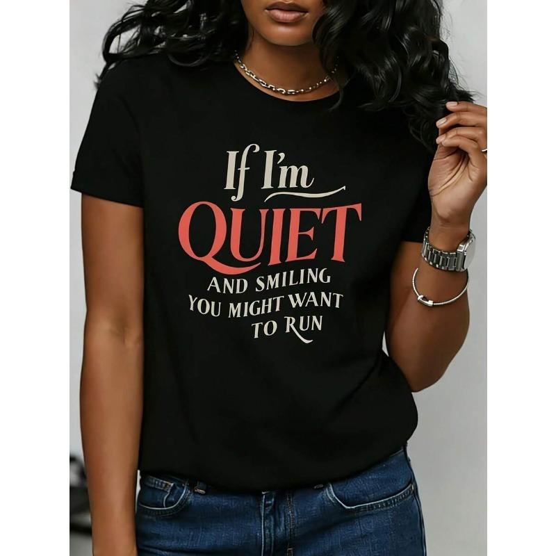 Women's Iflm Plus Size T-Shirt Funny Oversized Graphic Short Sleeve Tee Novelty  Shirt Casual Crew Neck Top