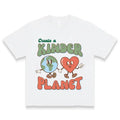 Trendy Women T-Shirt Create A Kinder Planet Shirt Earth Day Kindness Planet Shirt Earth Day Shirt Nature Lover Retro Aesthetic Love Shirt Women Graphic Tee Gift For Her Adult Clothing Tee All-season Tops