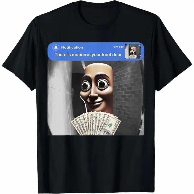 100% Premium Cotton graphic tees “There is Motion at Your Front Door” Tung Tung Tung Sahur Meme T-Shirt