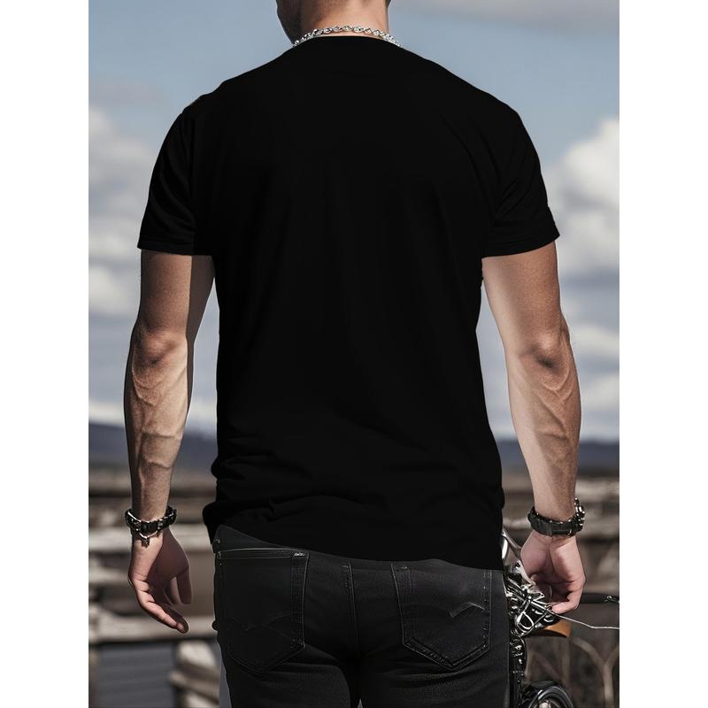 Men's fully printed short-sleeved T-shirt - summer casual crew neck shirt, light and breathable, fashionable full coverage design, suitable for outdoor wear