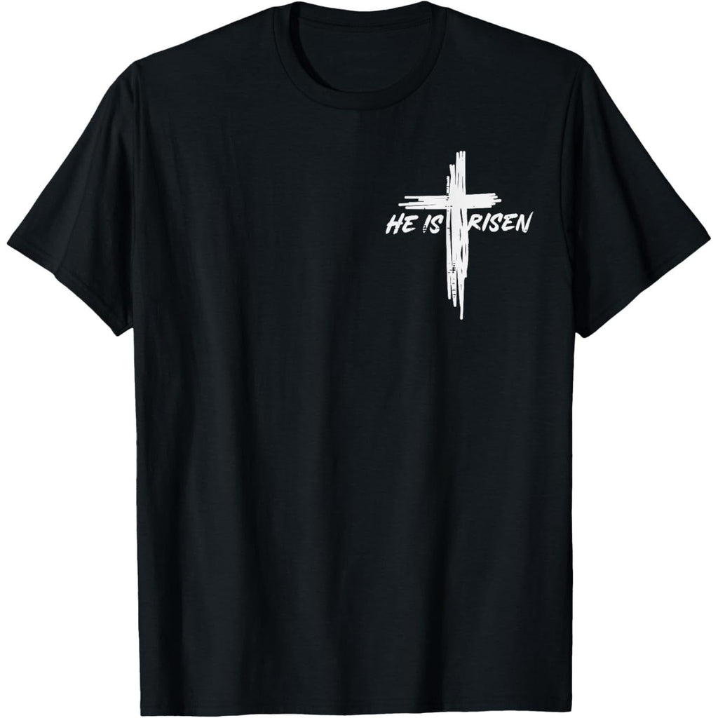 Easter He is Risen Cross Christian Men Women TShirt