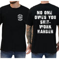 Work Harder Skull Shirt – Gritty Message for the Relentless Grinder, father's day gifts, Menswear Tops Streetwear Tshirt
