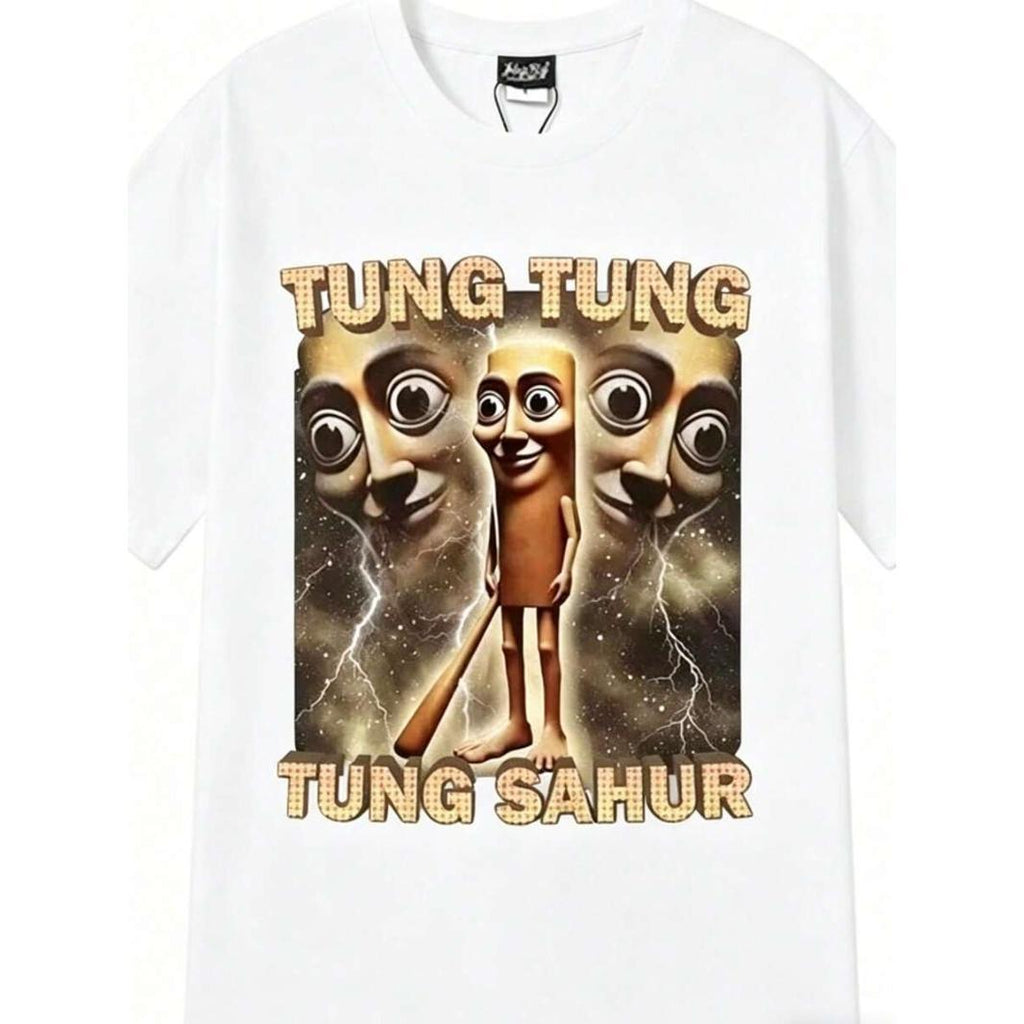 Tung Sahur Graphic Printed T-Shirt Men Summer Casual Loose Fashion Funny Round Neck Short Sleeve Tops Clothing T-Shirt Unisex