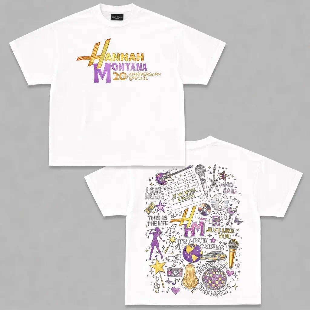 Hannah Montana 20th Anniversary Shirt – Best of Both Worlds Vintage , Pop Nostalgia Fan T-Shirt