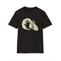 Men'S T-Shirt with Funny Gesture Print, Casual Crew Neck, Geometric Pattern, Regular Fit
