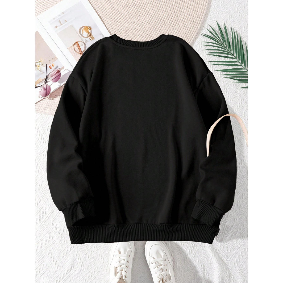 Women's Round Neck Sweatshirt With Letter Print, Graduation,Back To School Outfits,Graduation,Teacher Outfits For Women,Back To School Pullover Fall Outfit Winter Autumn