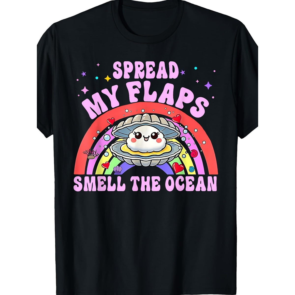 Men'S Humorous T-Shirt Featuring a Graphic of Fish And Fins, Black with Pink Accents, Made from Breathable Stretch Fabric, Crew Neck, Regular Fit, Ideal for Year-Round Use, Vintage Design, Suitable for Parties, Beach Activities, And Sports