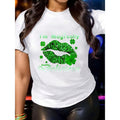 I'm Magically Delicious St. Patrick's Day Shirt With Sparkling Green Lips And Clover Design For Women, 220g breathable tee