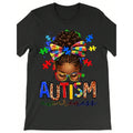 Fashion Autism Awareness Printed Unisex Couple T-Shirts, Streetwear Short Sleeve Cotton T-Shirts, Comfort Fit Crew Neck T-Shirts - Super Soft, Breathable, Moisture Wicking, Casual Summer T-Shirts - Perfect Christmas Gift For Family And Friends