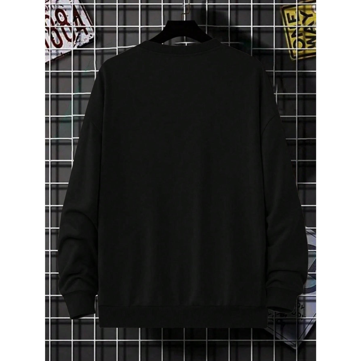 Men's Letter Print Round Neck Long Sleeve Slim Fit Casual Lightweight Sweatshirt, Spring/Autumn