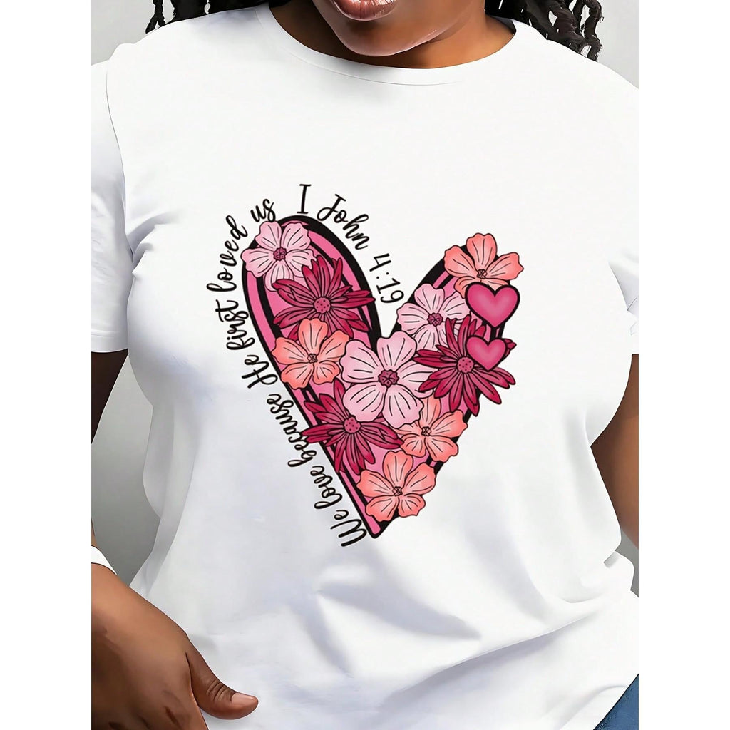 John 419 Christian Valentines Day T-Shirt Women Christian T-Shirts Christian Gift Jesus Lover T-Shirts Gifts For Her Valentines Tops And T-Shirts