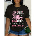 100% Cotton Don't Mess With Mamasaurus Funny Mother's Day Mom Mama T-Shirt