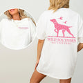 Pink Camo Hunting Dog Shirt, Wild Southern T-shirt, Simply Printed Graphic Shirt