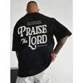 Fashionable retro street-style patterned T-shirt with motivational letter prints, loose fit, classic casual everyday style, perfect for daily wear and relaxed occasions, an essential aesthetic streetwear piece that creates a laid-back cool vibe