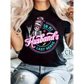 Plus Size Women Casual T-Shirt Skull Lightning Bolt Graphic With On My Husbands Last Nerve Slogan Stretchy Round Neck Short Sleeve Top All-Season Comt Machine Washable Everyday Comt Edgy Graphic Tee Comtable Fit